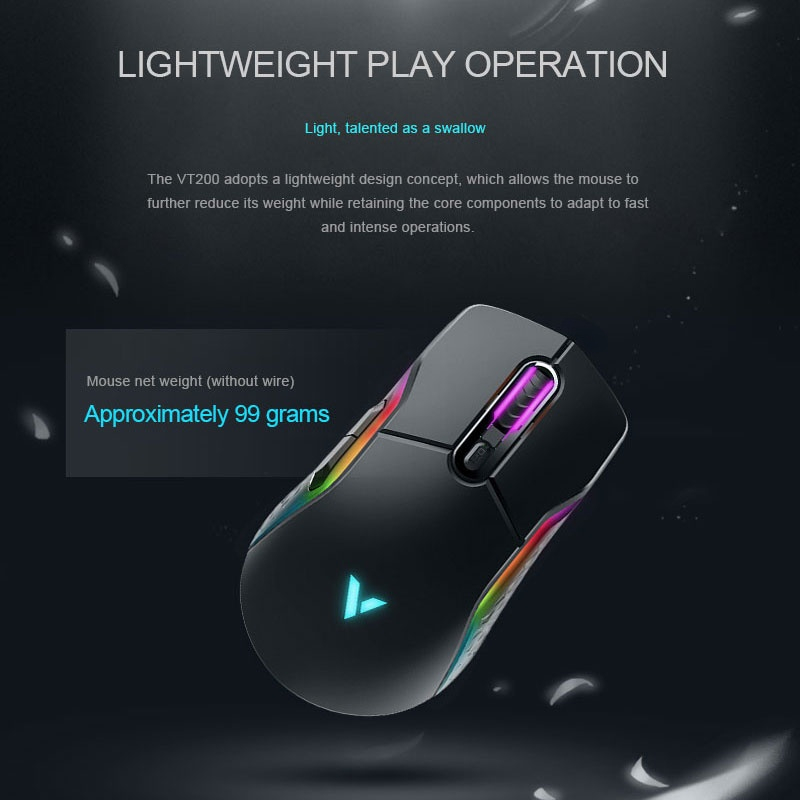 Rapoo RGB Wireless Wired Double Model Gaming Mouse 6200 DPI 8 buttons Programmable ergonomic for gamer Mice laptop PC computer