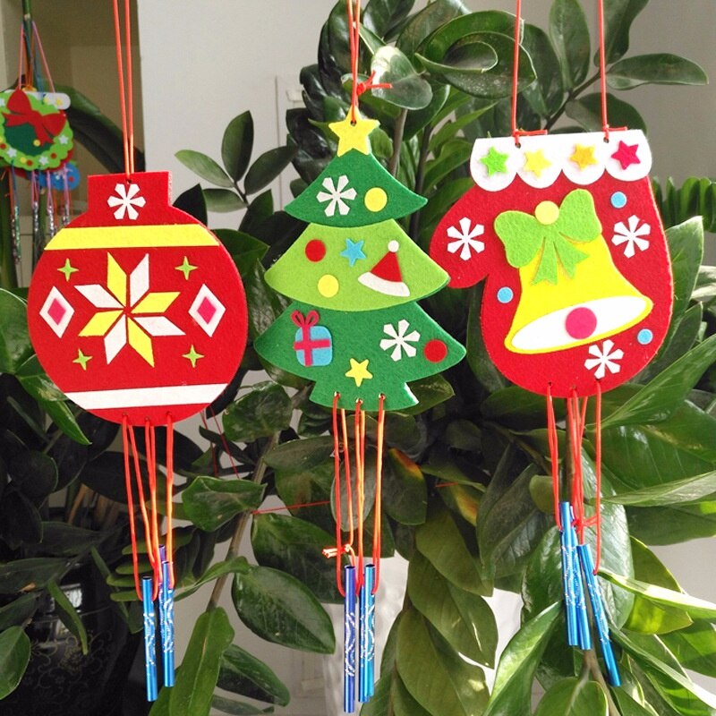 Christmas Wind Chime Assorted Diy Wind Bell Tree Hanging Decoration Christmas Accessories Toys