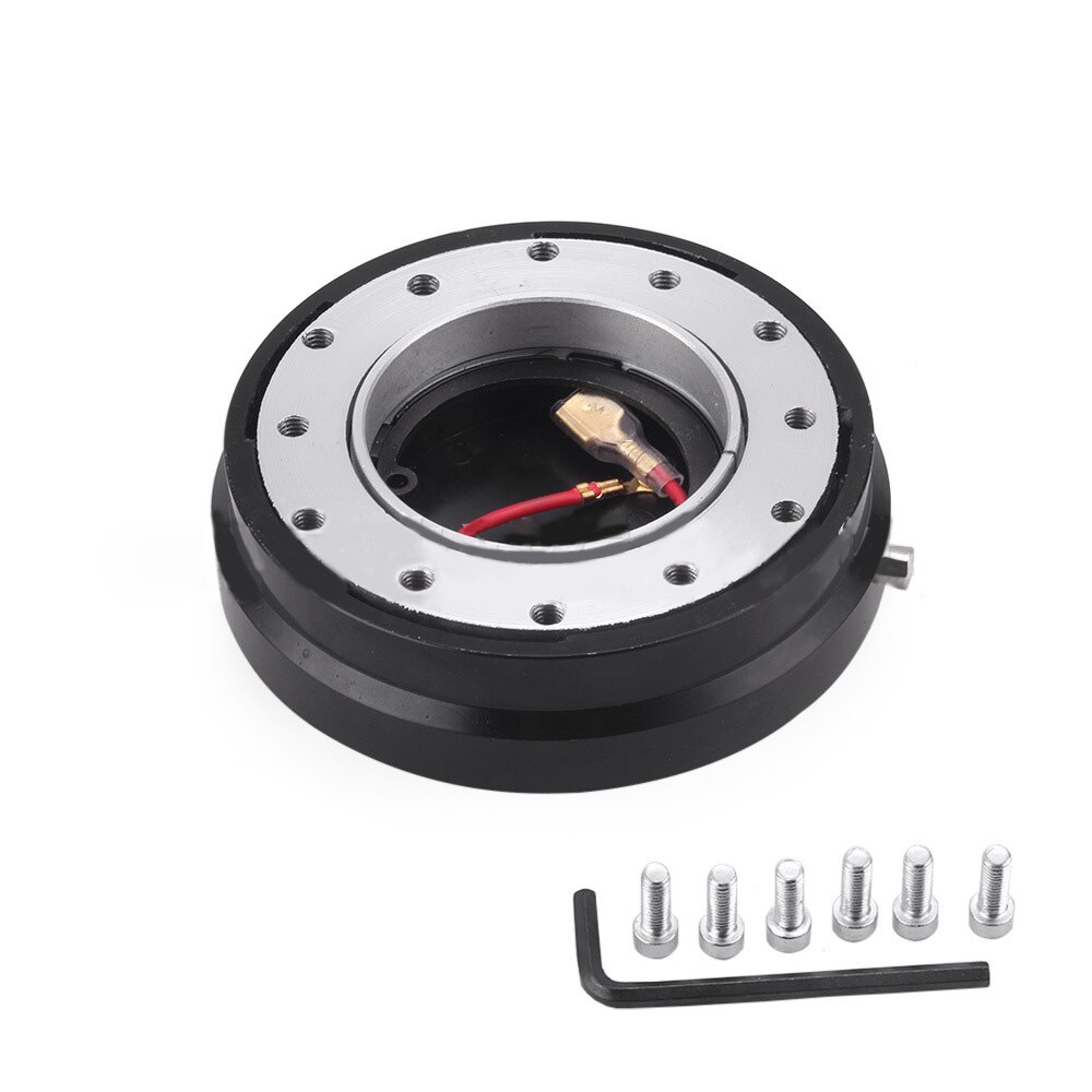 Auto Hub Adapter Universal Steering Wheel Quick Release Snap Off Black