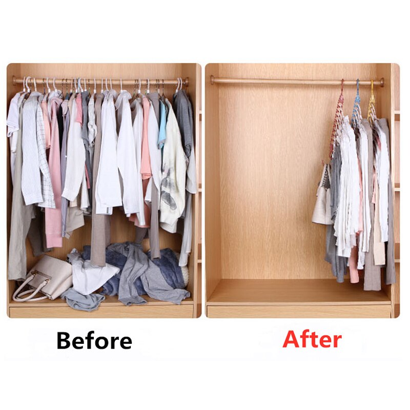 Cintre magique multifonction pliant à 9 trous, cintre rotatif pour vêtements, garde-robe, séchage de vêtements, organisateur de maison