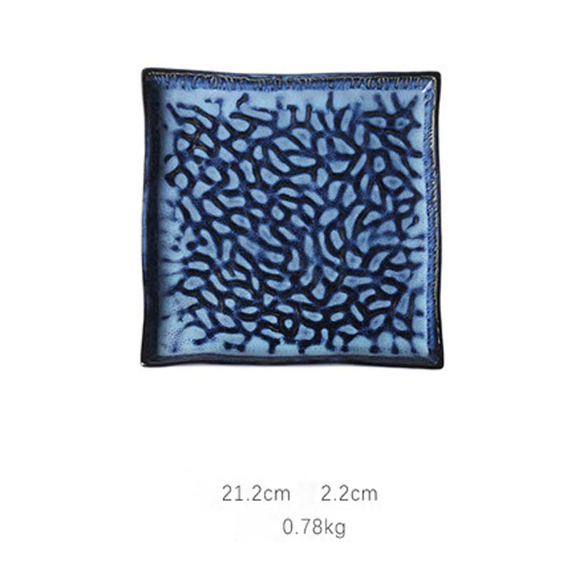 Oven Keramische Vierkante Plaat Taart Plaat Westerse Steak Plaat Lade Rechthoekige Plaat Sushi Plaat Sashimi Plaat Dessertbord: A