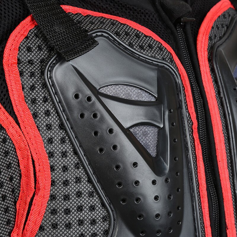 Motorcycle Armor Motorbike Riding Full Body Armor for Men Spine Chest Gear Red Edge Deluxe Edition S-XXXL