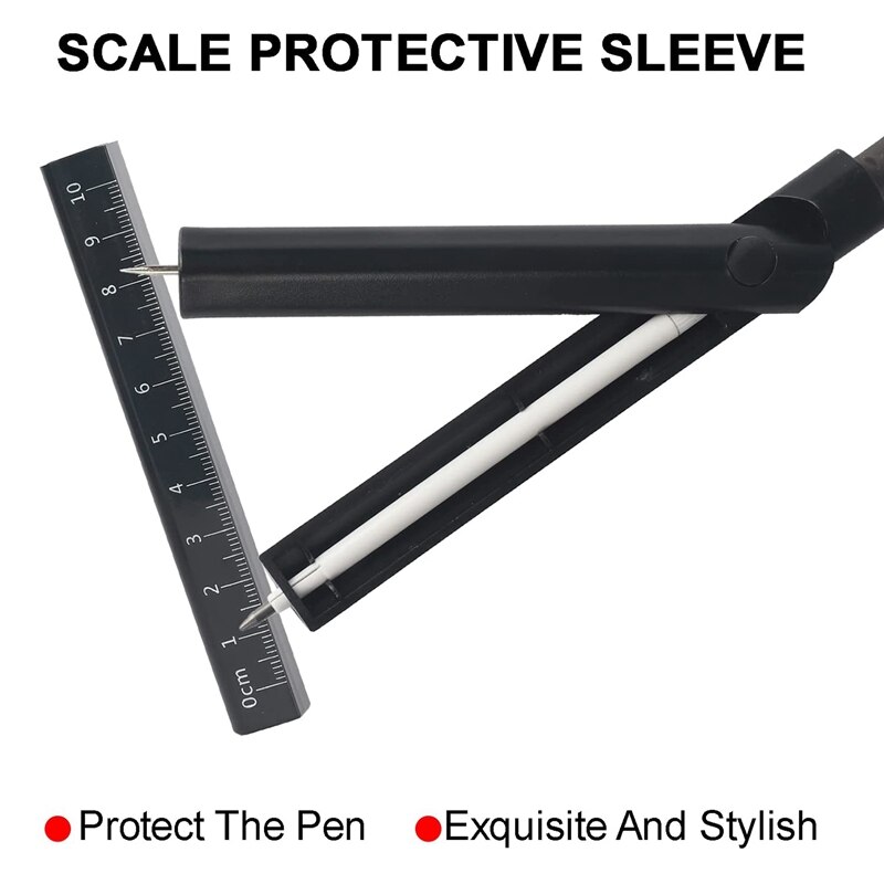 Multifunction 4 in 1 Drawing Compass with Erasable Pen Ruler Eraser for Geometry Drafting Math Students