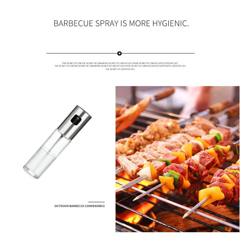 Gemakkelijke glazen olijfolie verstuiver, olieverstuiver, lege fles, azijnfles, olie dispenser voor koken, salade, bbq, keuken, bakken
