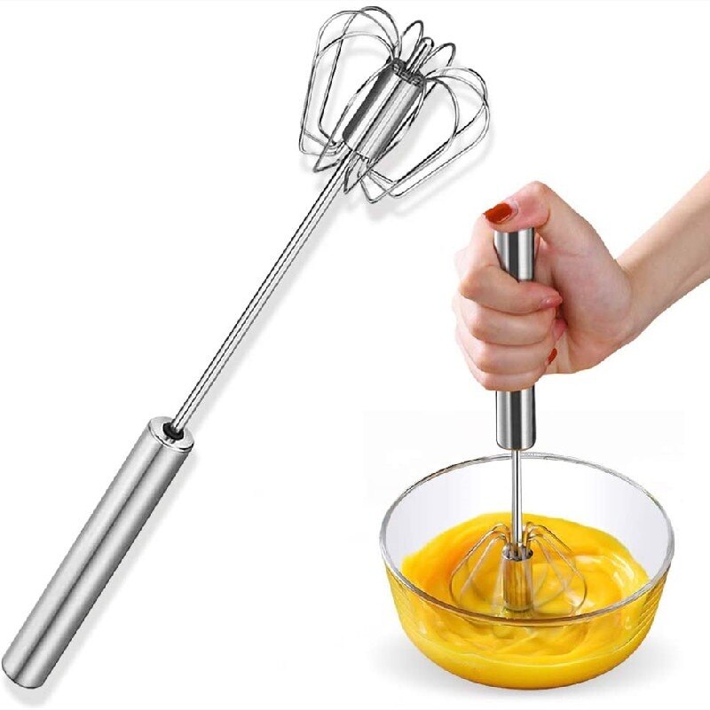 utensilios de herramientas y gadgets cocina accesorios cocina cocina accesorio Mezclador semiautomático giratorio de presión manual de acero inoxidable, herramienta de cocina manual para mezclar café y leche, a la