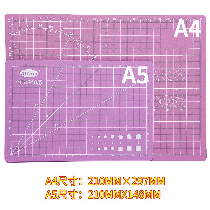 A4 A5 PVC Cutting Mat Workbench Patchwork Cut Pad Sewing Manual DIY Knife Engraving Leather Cutting Board Single Side Underlay