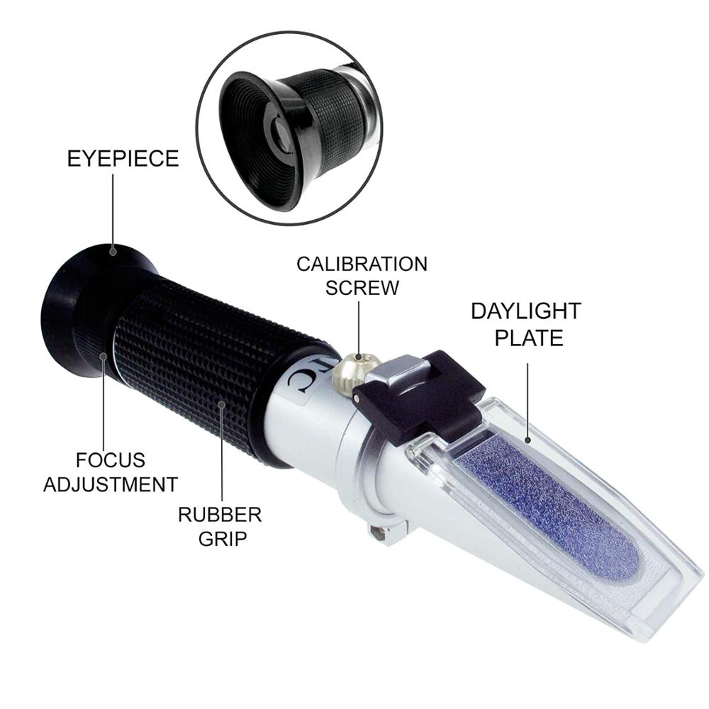 Brix salinità rifrattometro a doppia scala ATC saldi alimentare 0-32% Brix e 0-28% salinità per succhi di frutta e soluzione salata, salamoia