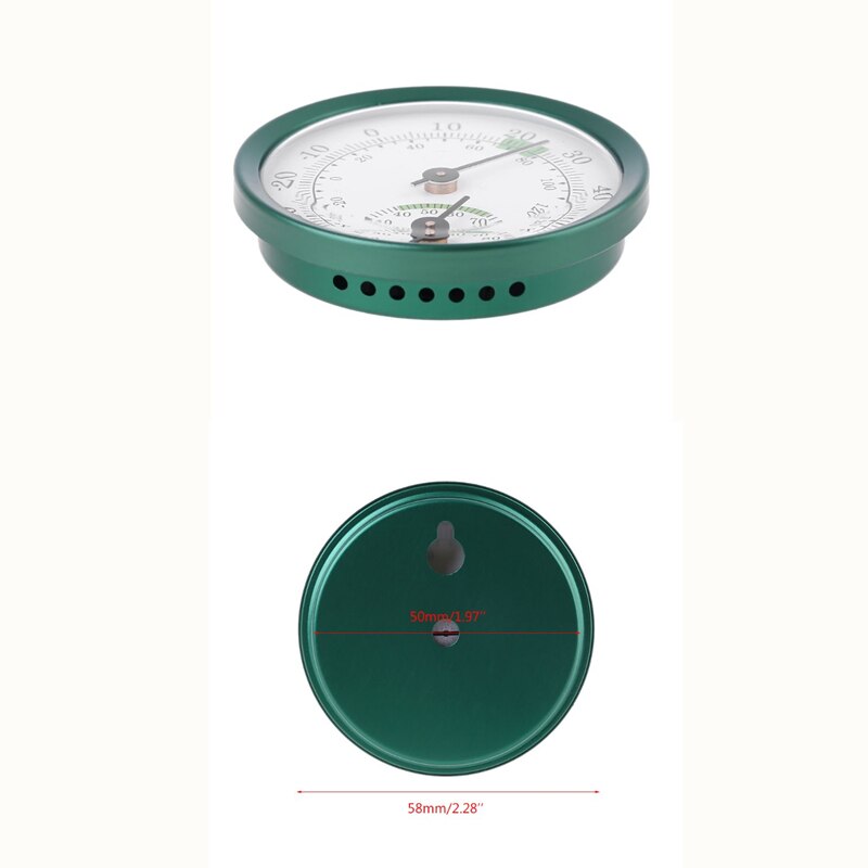 2in1 Wall Mount Thermometer Hygrometer Mechanical No battery Temperature Humidity Meter Gauge Home Use