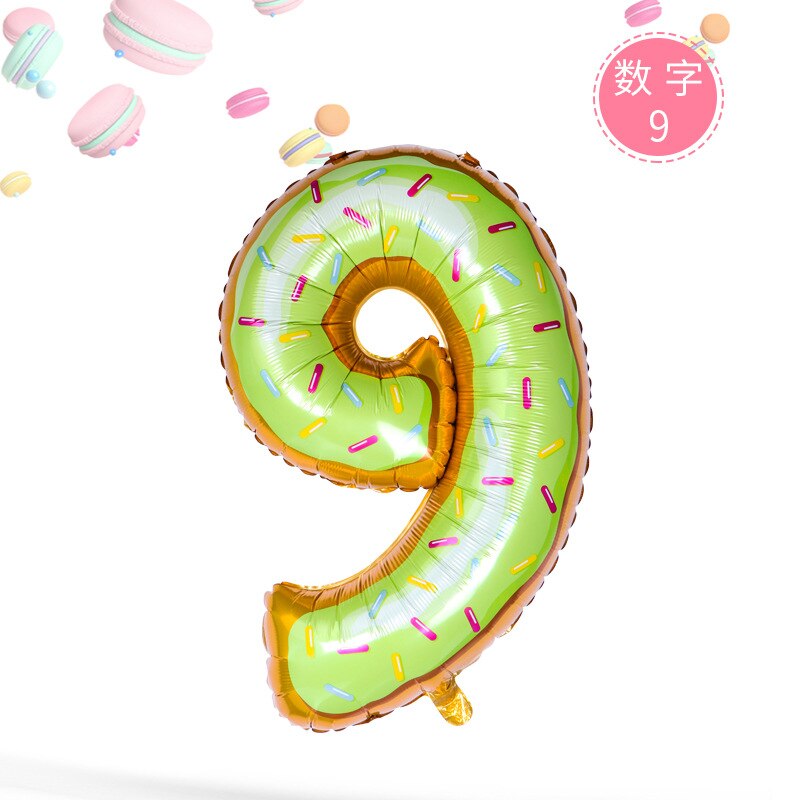 36 tuuman munkki iso folio syntymäpäivä ilmapallot helium numero ilmapallot hyvää syntymäpäivää juhlakoristeet lasten lelu vauva suihkupallot: 9