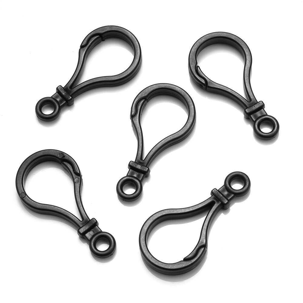 30 sztuk/partia Multicolor plastikowe zapięciem Lobster haki dla DIY ocena biżuteria dokonywanie brelok zapięcie akcesoria dostarcza 25*48mm: black