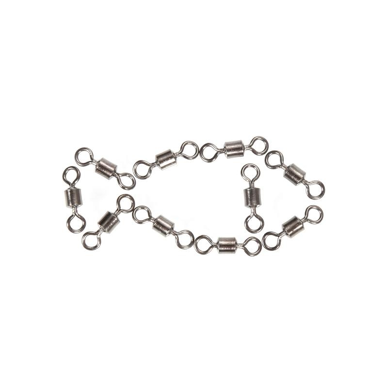 50pcs américain 8 mot anneau poisson outil Linker roulement à billes rotatif solide anneau mer pêche crochet connecteur