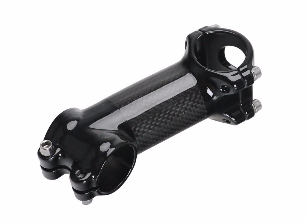 Glosy mate 3K carbono + aleación 17 grados 31,8*80/90/100/110mm bicicleta Stem MTB Roak bicicleta de carretera tallos ciclismo piezas