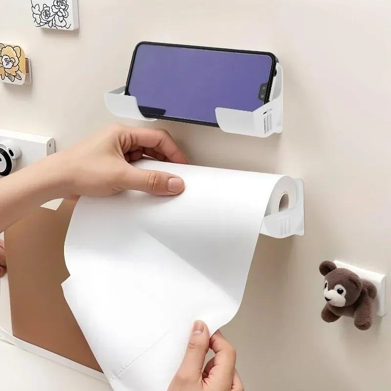 Wall Mounted Trash Bag Shelf Holder Garbage Bag Storage Box Fresh Film Roll Container Dispenser Self-Adhesive Garbage Roll Racks