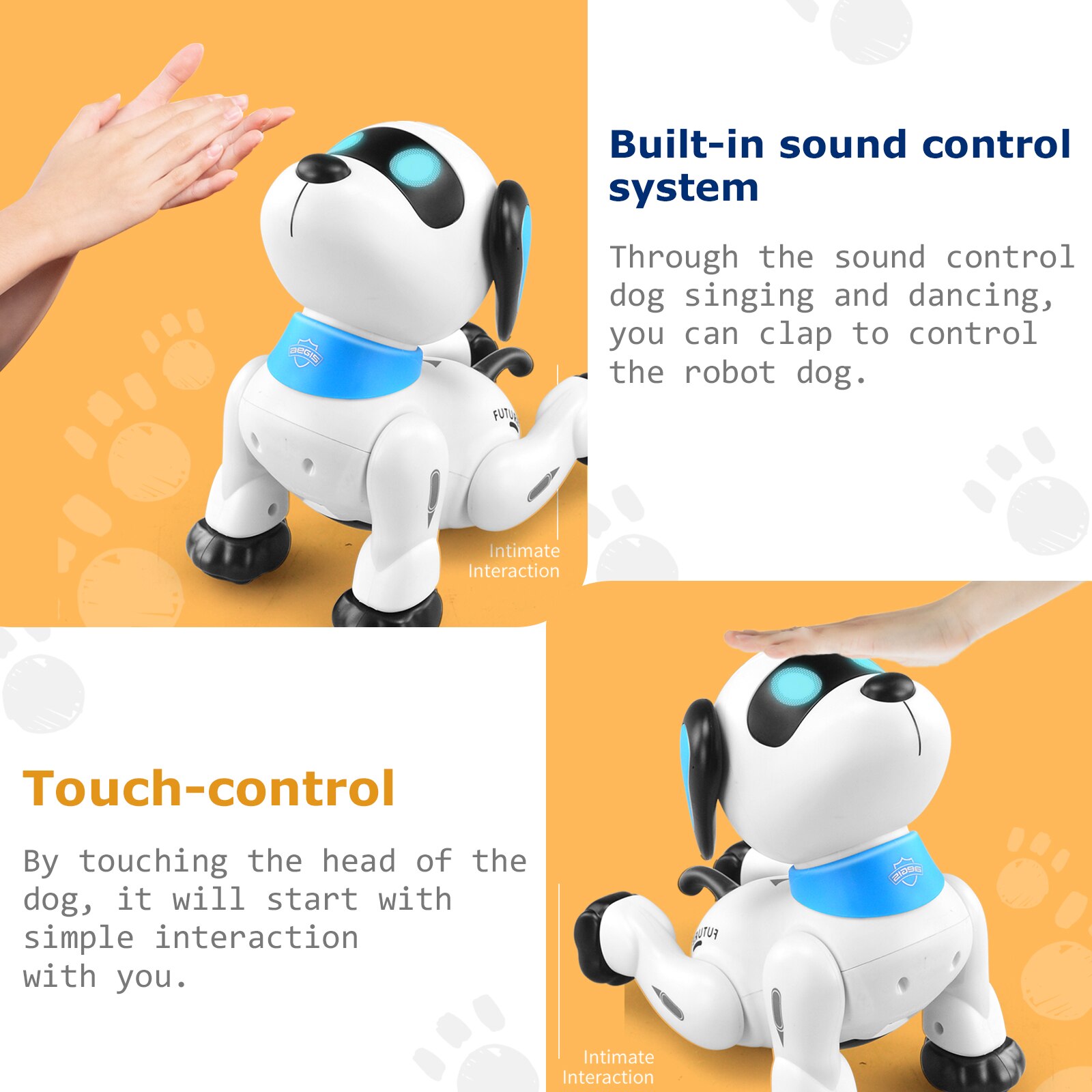 Le Neng K21 Elektronische Robot Hond Stunt Hond Afstandsbediening Robot Hond Speelgoed Voice Control Programmeerbare Touch-Gevoel Muziek dansen Speelgoed