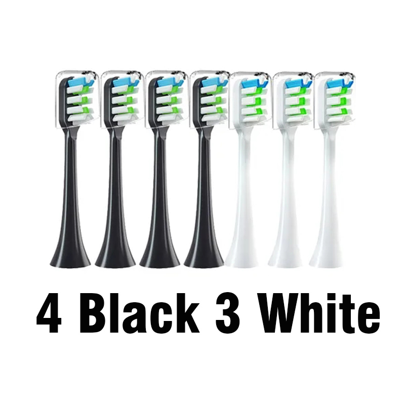 per Xiaomi SOOCAS X3 X5 X3U X1 V1 V2 SOOCARE Testa Setole Ugelli di Ricambio con Tappo anti-polvere sonoro Spazzolino Elettrico Teste: Avorio