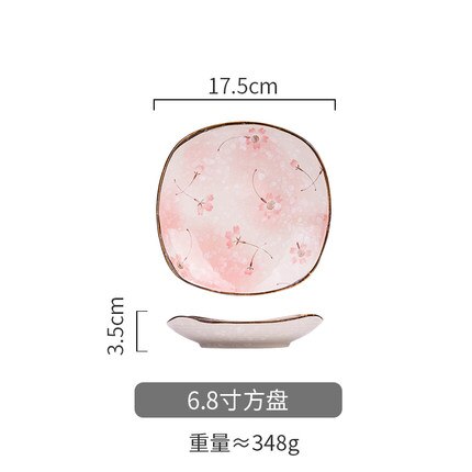 Kirsebærblomster i japansk stil håndmalet service fad tallerken ramen skål salat tallerken køkkenudstyr: D