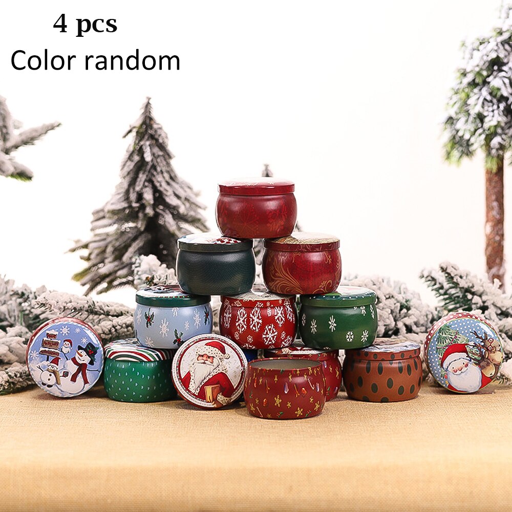 1/2/4pcs Christmas Candle Smokeless Candle Atmosphere Candles Xmas for Home Party Wedding Festival Decor: 4 pcs