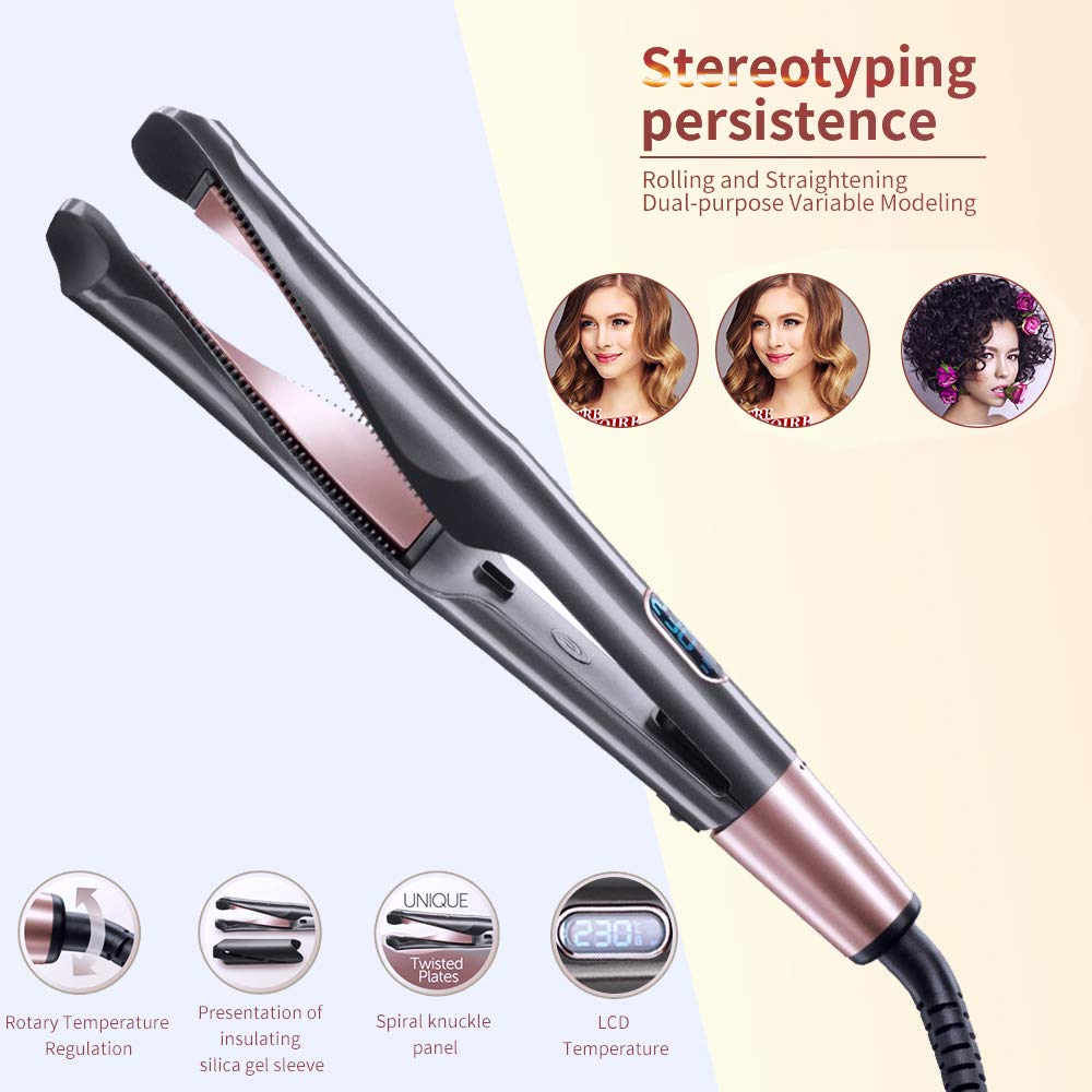 Professionele Haar Stijltang Krultang 2 In 1 Haar Krultang Coating Stijltang Strijkijzers Keramische Haar Krultang