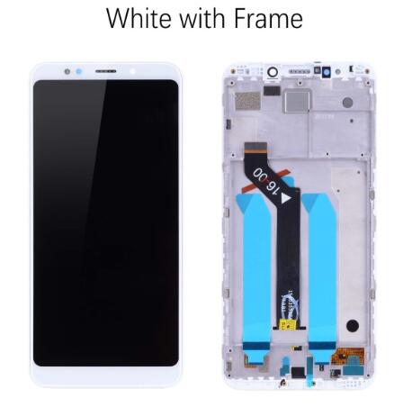 Originele 5.99 "Voor Xiaomi Redmi 5 Plus Lcd Touch Screen Met Frame Batterij Cover Digitizer Replacemt Voor Redmi 5 Plus: white with frame