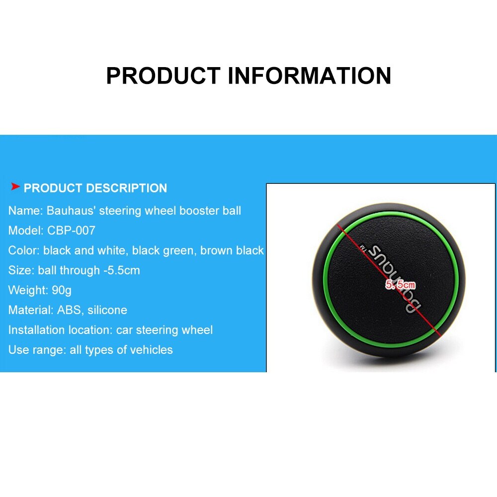 Volante per auto Booster Ball Cuscinetto in silicone Maniglia per camion Volante Auxiliario Booster Parti di ricambio automatiche universali
