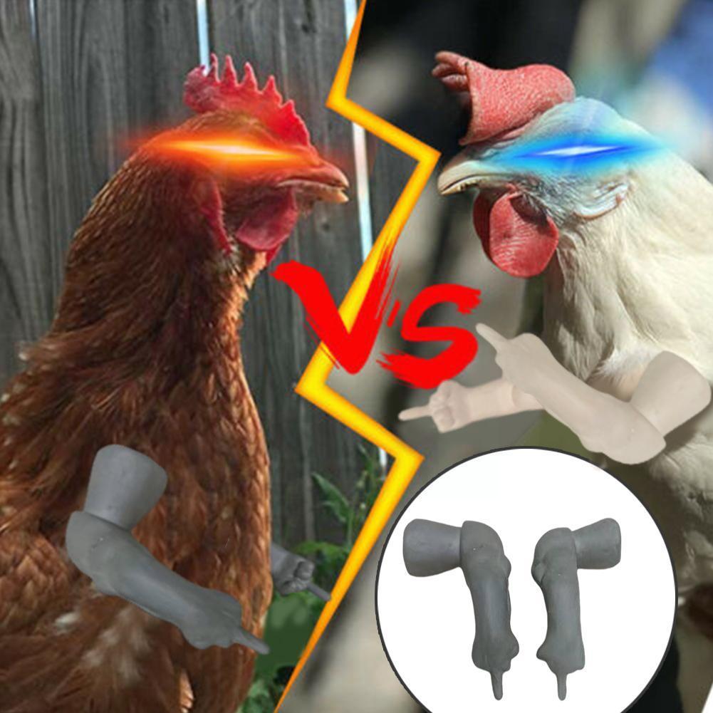 Grappige Kip Spier Arm Kip Vuist Tricky Prank Hand Pet Model Rekwisieten Levert Speelgoed Vinger Cosplay Midden Kostuum Huisdier i1i4