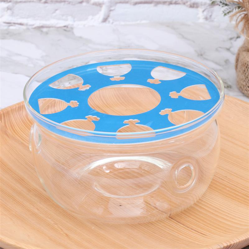 1pc glasbase tekande glasbase isoleret ovnbund rund form hjerteformet glasbase varmebase tekande bordskånere