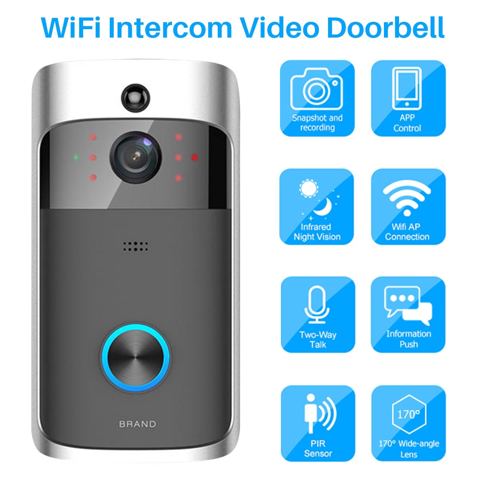 Intercom Voor Thuis Deurbel Camera 1080P Video Wifi Telefoon Deurbel Wifi Deurbel Appartementen Ir Alarm Draadloze Beveiliging Ip camera