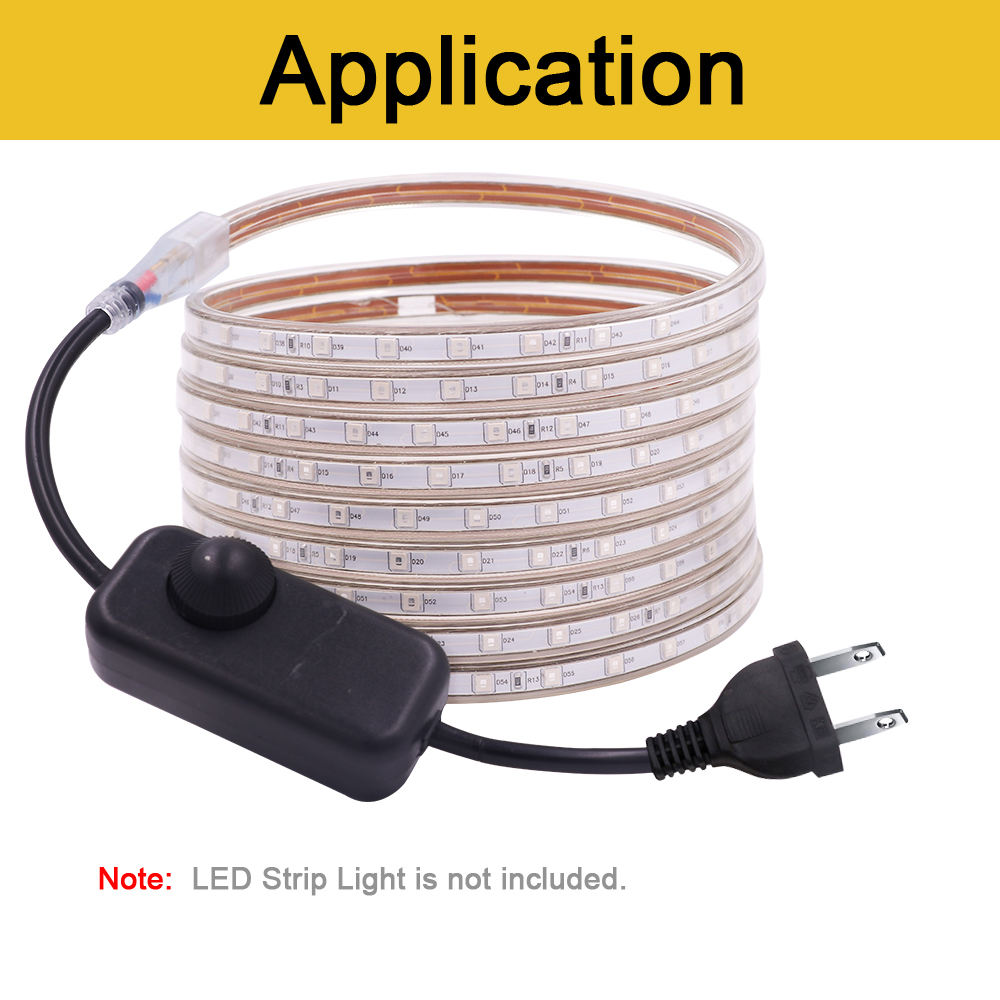 220V 110V Energie Schalter Dimmer Fernbedienung Schalt 720W Energie Kabel Für 5050 2835 5630 LED Streifen licht uns EU UK AU Energie Stecker