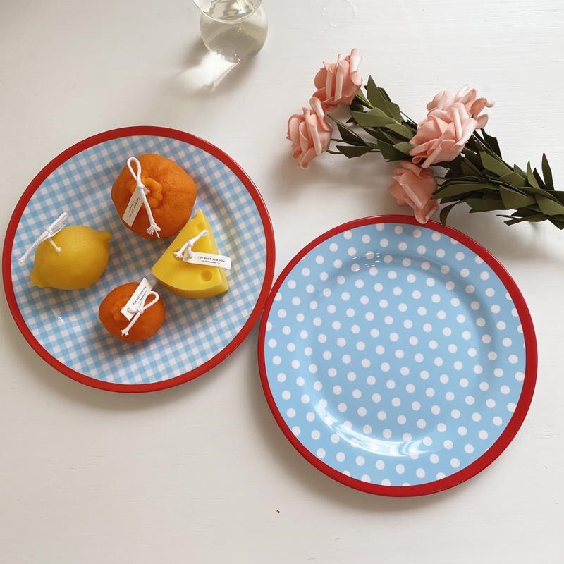 Assiette à fruits en mélamine 9 pouces, assiette à collation créative épaissie, plats à gâteau de Dessert, plateau à pâtisserie de Restaurant, vaisselle de cuisine