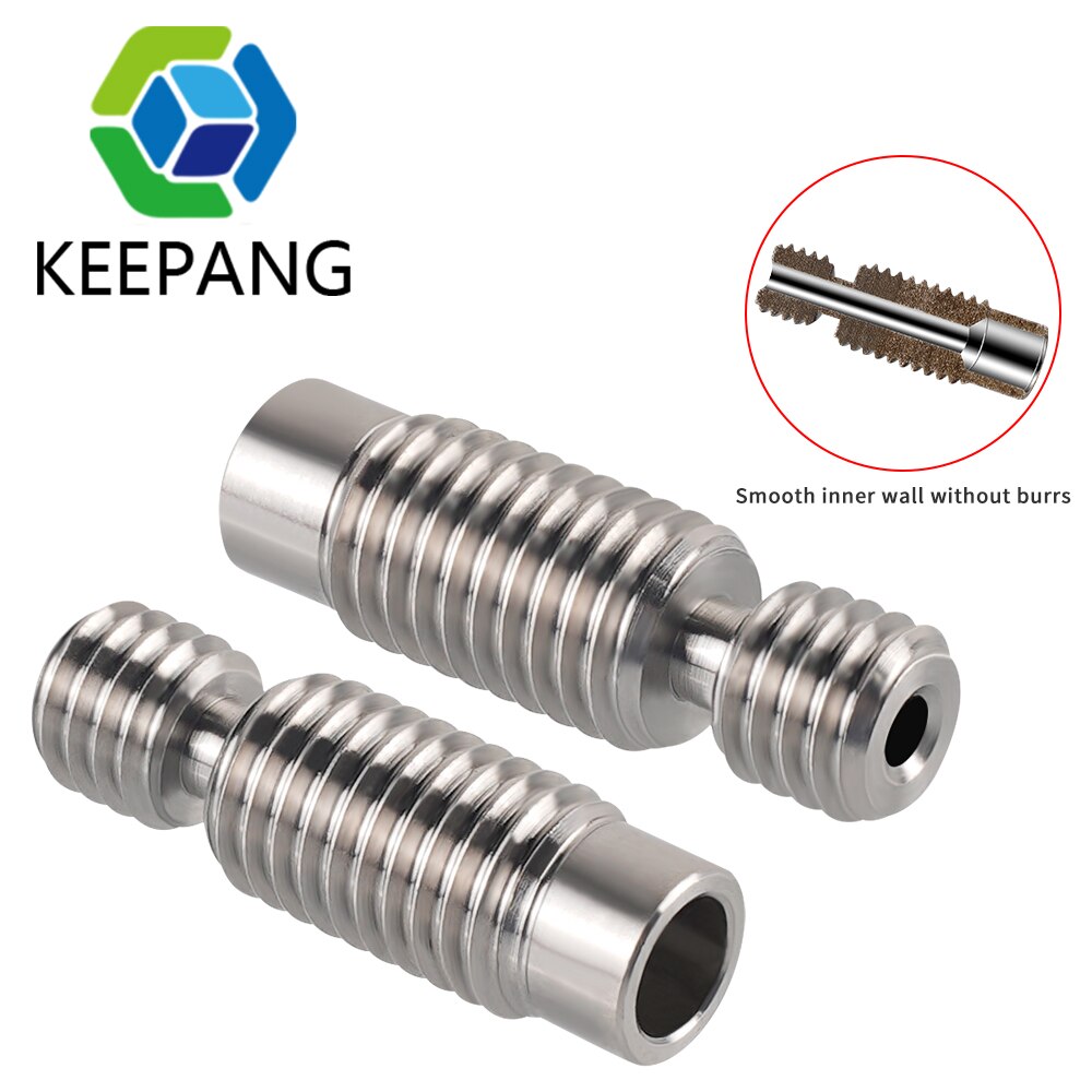 2/1 sztuk ze stopu tytanu Bi metal-metal E3D V6 gardła Heatbreak V6 mosiądz miedziowanie Hotend bimetaliczny dla Prusa i3 MK3 1.75MM