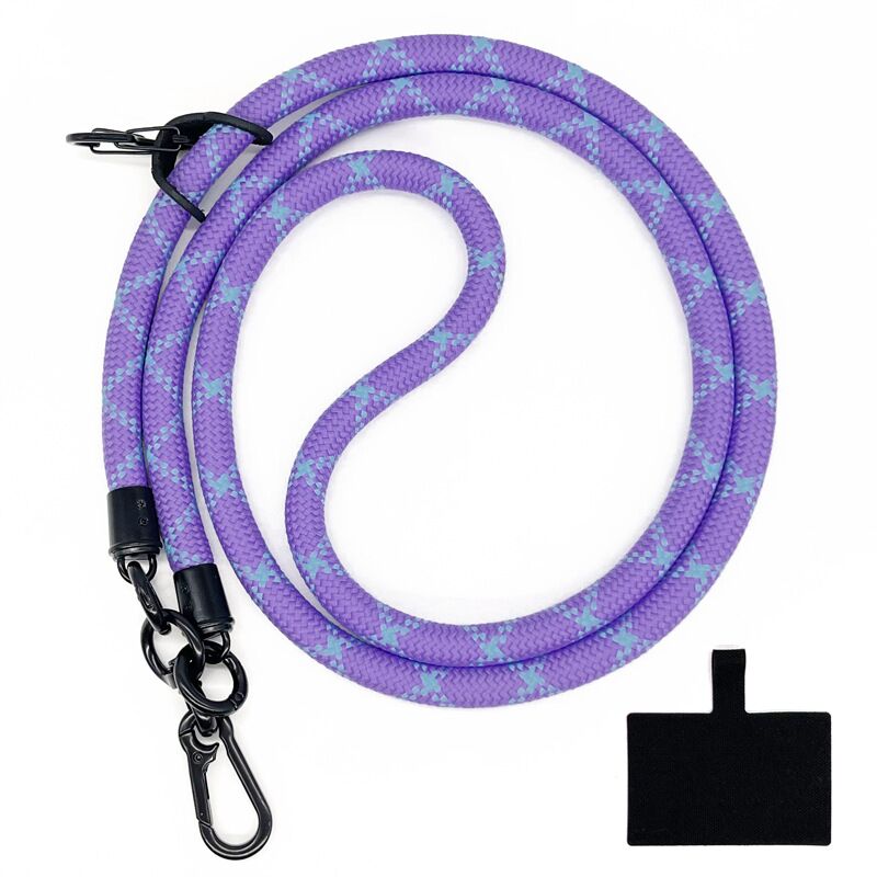 Multifunctional Cell Phone Lanyard Adjustable Crossbody Neck Nylon Shoulder Strap Universal 1 CM Thick Rope Mobile Case Cover: Pink