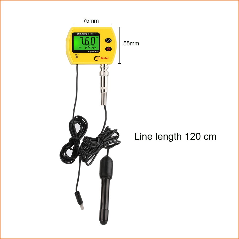 RZ PH Meter Tester Digital Durable Acidimeter Tool Temp Water Monitor For Aquarium Swim Pool Water PH-991With Backlight