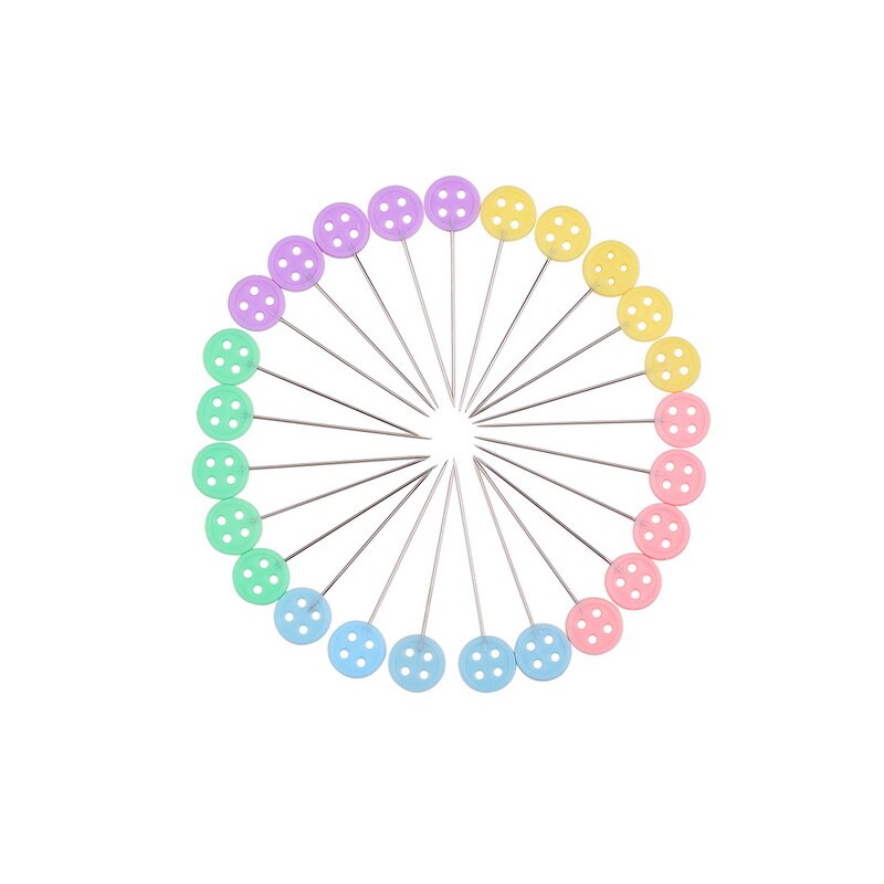 100pcs/Box Dressmaking Pins Button Head Patchwork Needle Pins Positioning Pins Apparel Sewing Accessories Tool Needles