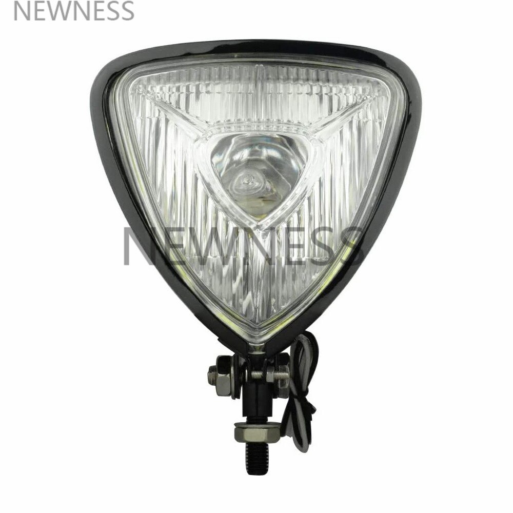 Faro de motocicleta Vintage, Retro, triangular, para Harley, Chopper, Cruiser, Bobber, Cafe Racer, Mini Faro de sección delgada