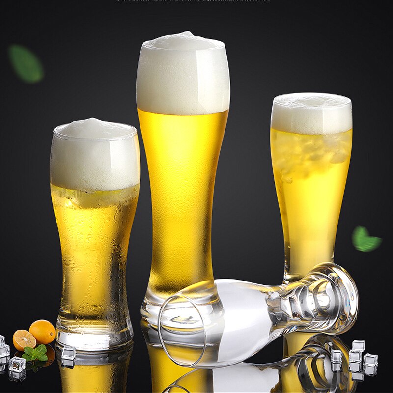 1Pcs Thick Crafted Beer Glasses Large Capacity Beer Mug Transparent Wine Glass Cup Club Bar Party Home Drinkware