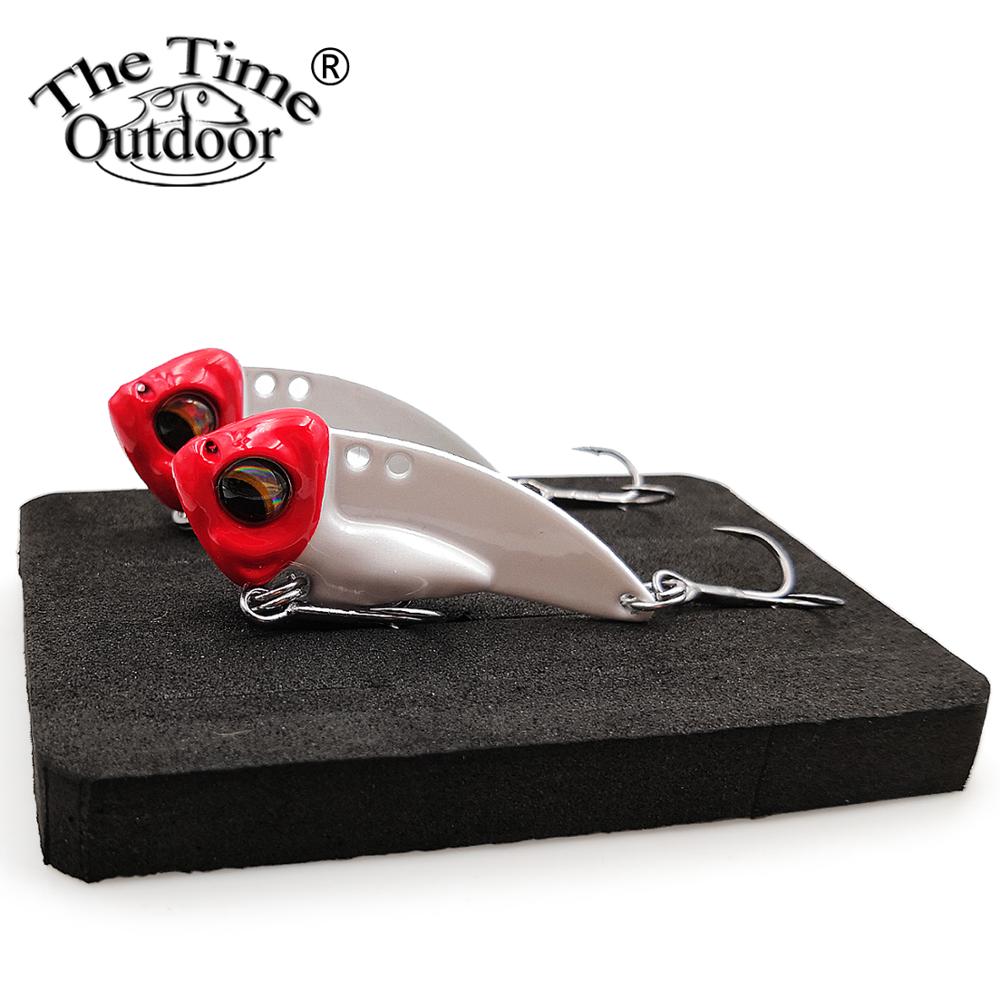 2 pièces/boîte le temps métal Vib MZ45 naufrage Vib lame leurre pêche artificielle Wobbler Vibration appâts pour brochet bar truite poisson