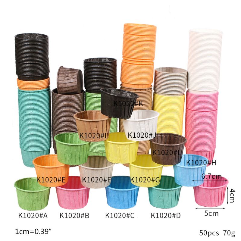 50Pcs Muffin Cupcake Paper Cup Oilproof Cupcake Liner Baking Cup Tray Case Wedding Party Caissettes Cupcake Wrapper Paper