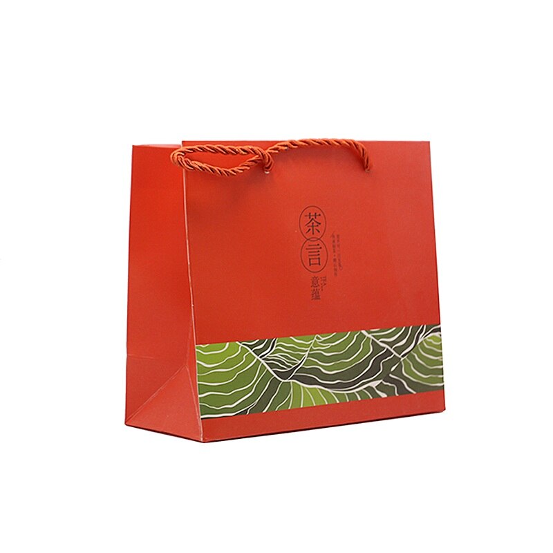 Xin Jia Yi emballage papier sac avec artisanat papier poignées sac carré fournisseur en chine 22cm taille sac à thé blanc: 22cm x 10cm x 20cm / Rouge