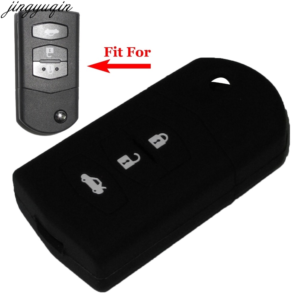jingyuqin Remote 3 Buttons Flip Folding Car Key Case Cover For Mazda 2 3 5 6 8 Atenza CX5 CX-7 CX-9 MX-5 RX Keyrings Holder Case