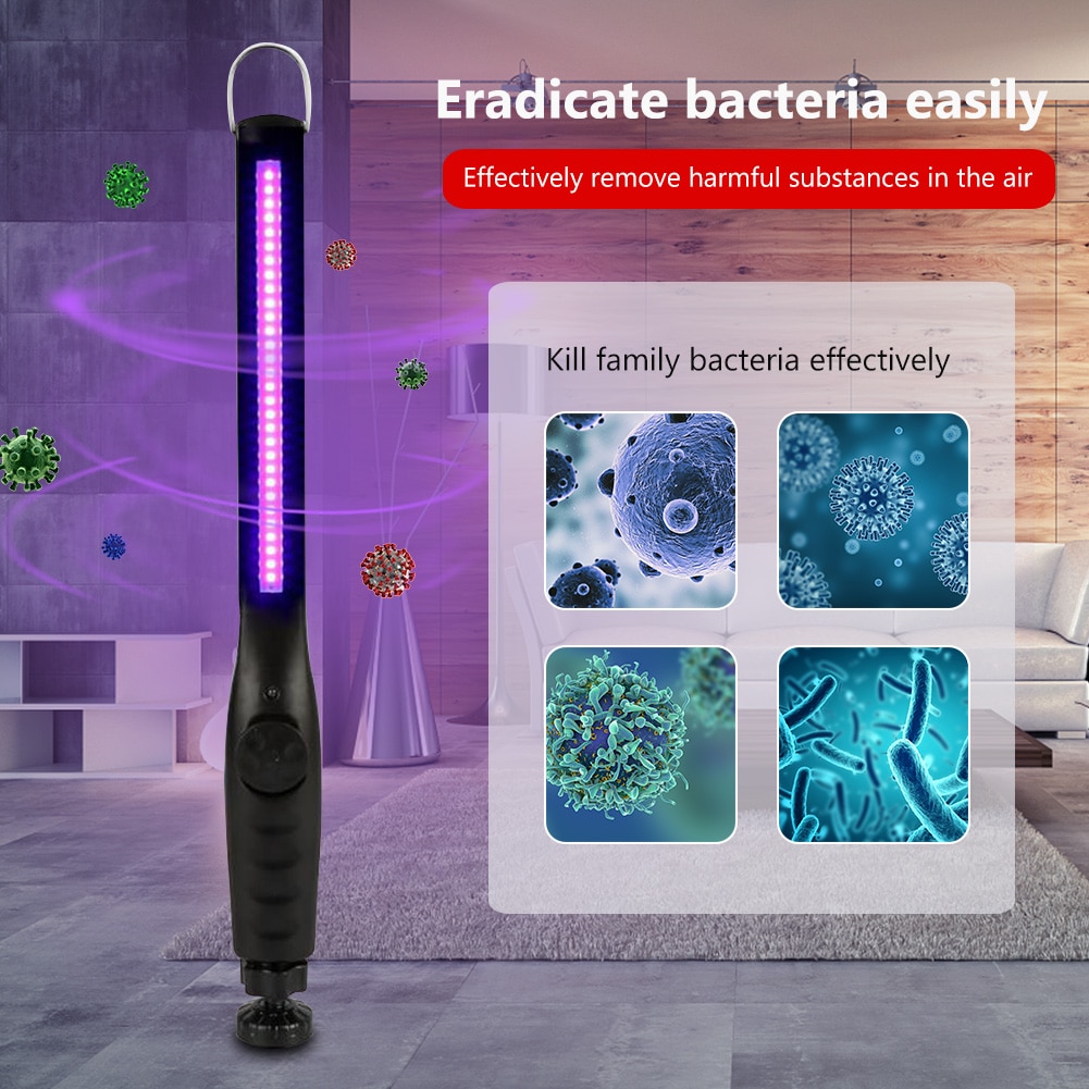 30 led uv sterilisator lamp draagbare oplaadbare staaf uvc desinfectie bacteriedodende lamp kiemdodende lamp sterilisator usb licht