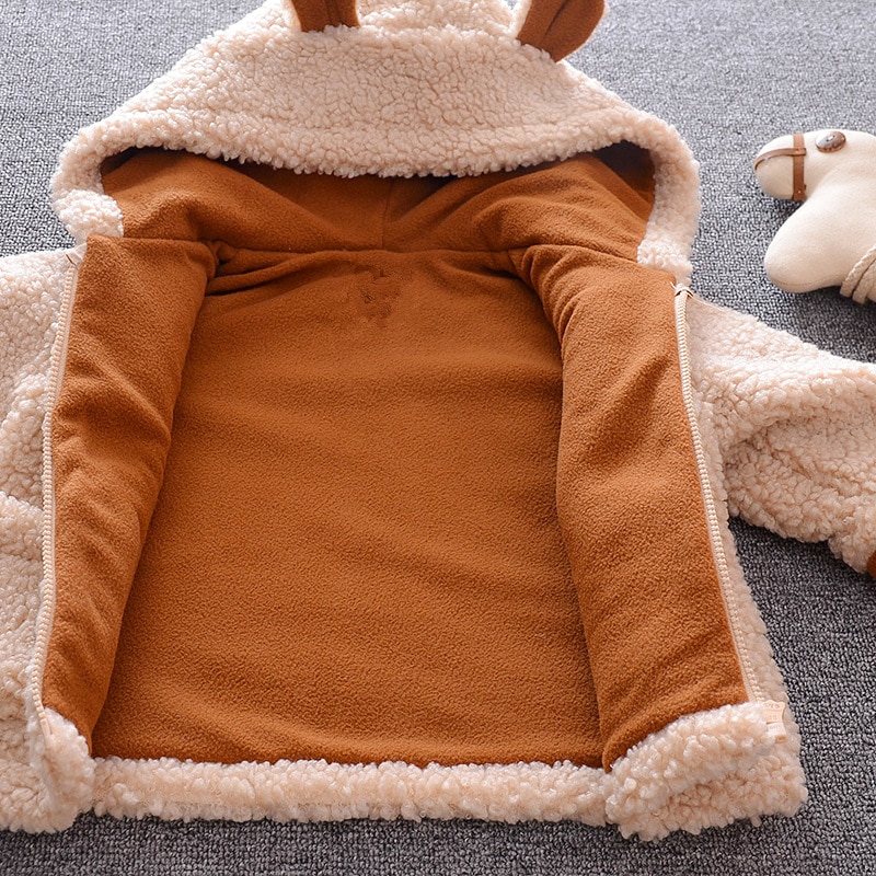 Combinaison Polaire à Capuche Pour Bébé Garçon - Manteau Chaud Pieds Fermés - Vêtement D'extérieur Hiver - Taille Bébé