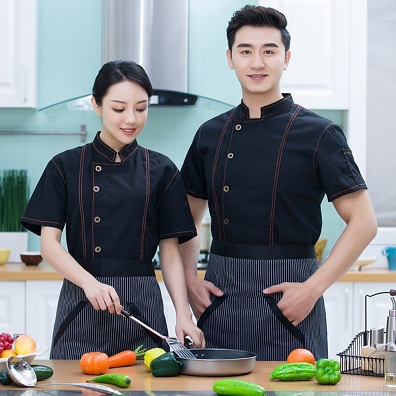 Chef jacket bakery uniforms cook clothes food service restaurant chef uniform catering clothing cook coat clothing DD1533
