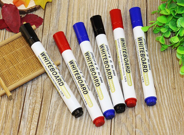 100 Stuks Per Lot Whiteboard Marker Pen Kantoorbenodigdheden White Board Pen Set White Board Marker Pen