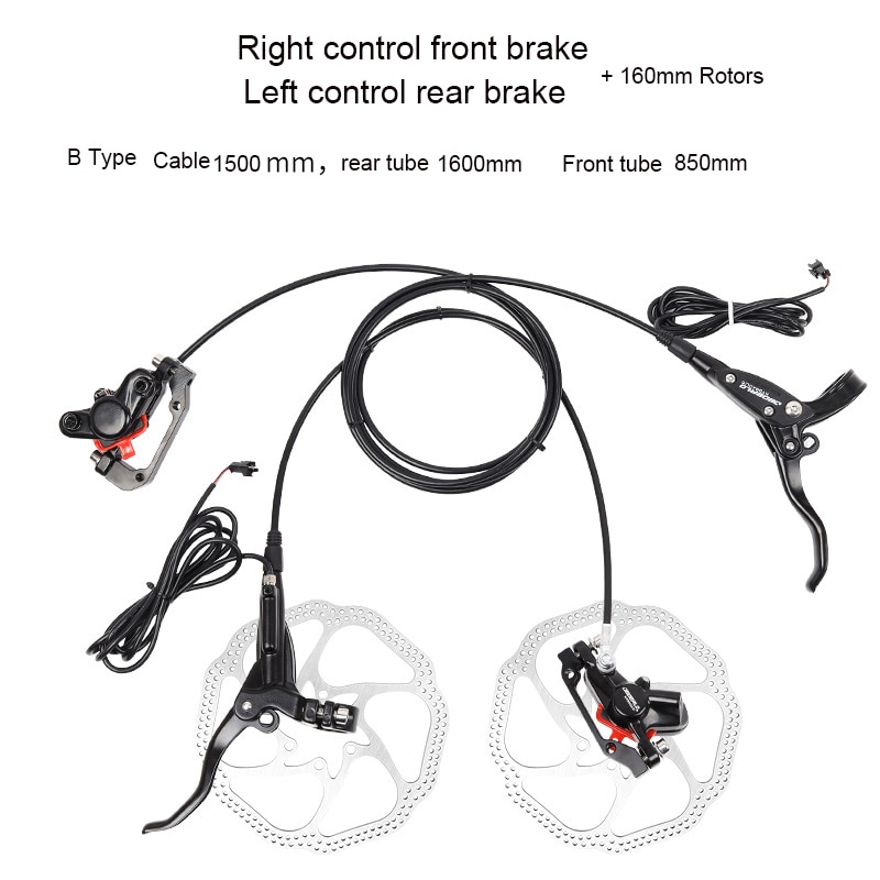 E-Bike MTB Hydraulic Disc brake Set Aluminum Alloy Electric bike scooter Power Control Shifter cut power off Bicycle Brakes