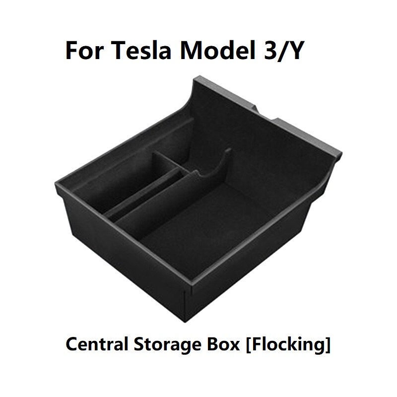 Reposabrazos Central para coche Tesla modelo 3 Y /2022, caja de almacenamiento, organizador, consola Central, accesorios para Tesla modelo 3 2022: Front (Flocking)