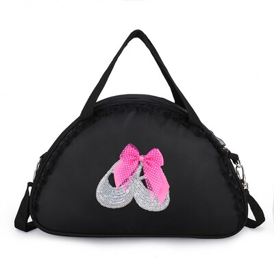 Sac de danse à clochette pour enfants, sac à main en dentelle de grande capacité rose violet noir, sac de danse à clochette pour filles, paquet de bonne: E