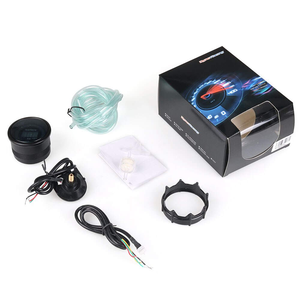 Dynoracing 2"52mm Car Digital 20 LED Turbo Boost Gauge-15-45PSI+ Adjustable Turbo Boost Controller Kit 1-30 PSI IN-CABIN