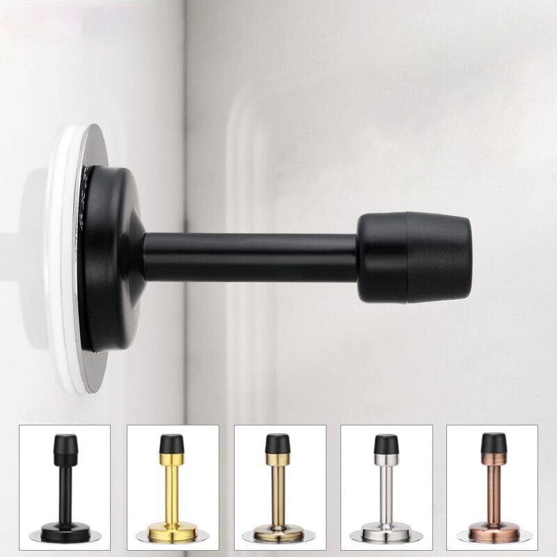 Stainless Steel Door Stops Wall Mounted Door Stopper Rubber Holder Catch Floor Fitting With Screws Bedroom Home Hardware