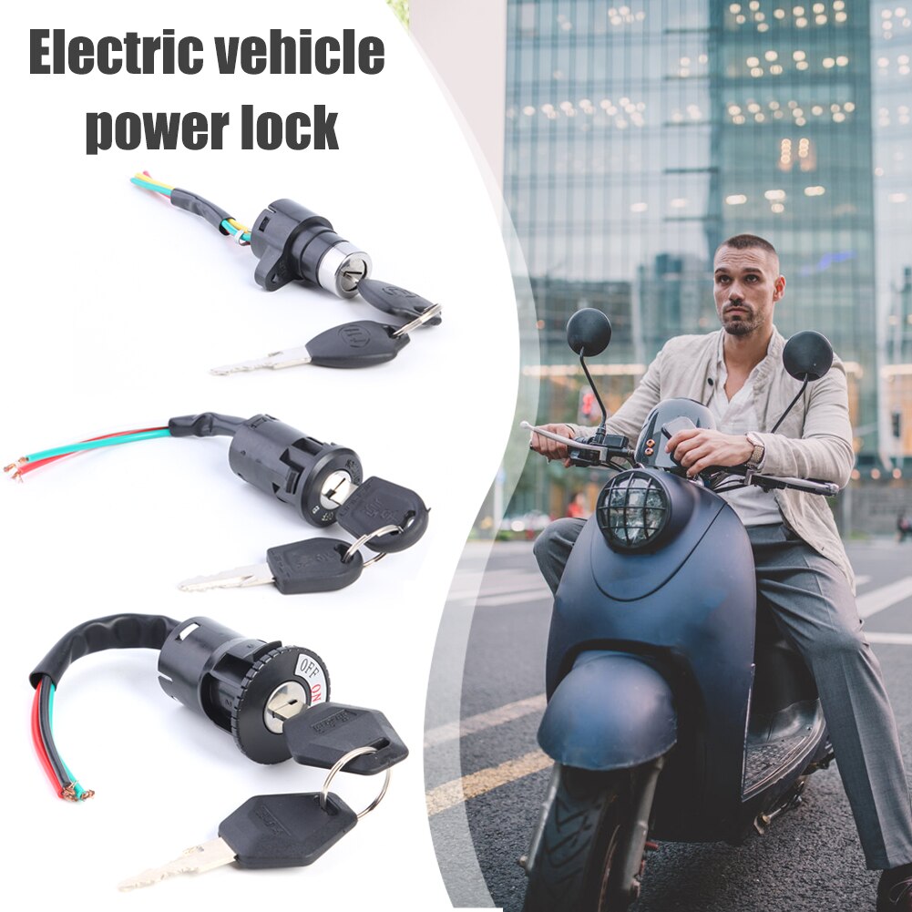 Elektrische Deurslot Sleutelschakelaar Universele Elektrische Fiets Scooter Voeding Lock Toets Schakelaar E-Fiets Accessoires