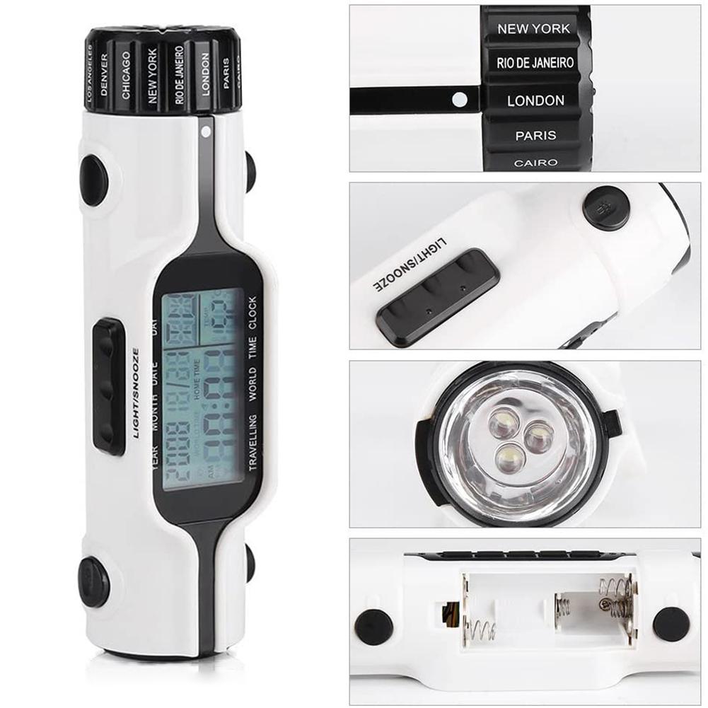 Multifunction LCD Display Digital Flashlight Clock Calendar Temperature Meter Analog-Digital Clocks For Home